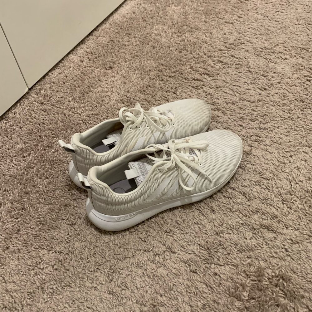 White Adidas shoes size 10 (womens)